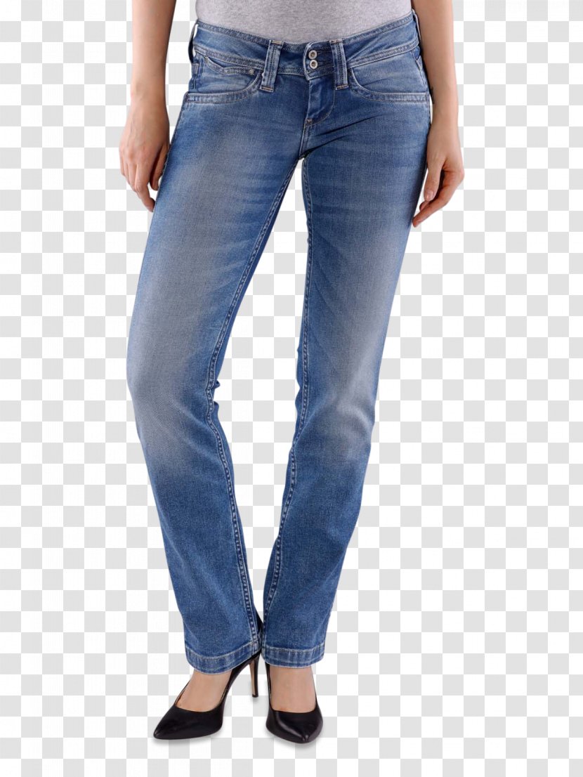 Electric Blue Cobalt Jeans Denim - Cartoon - Slim Woman Transparent PNG