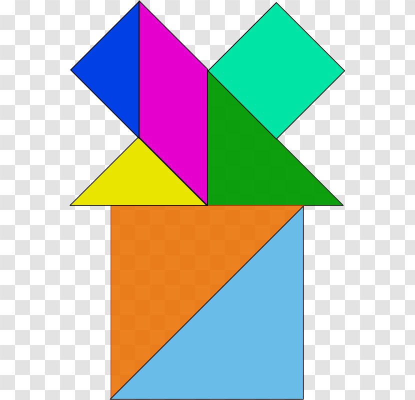 Jigsaw Puzzles Tangram Game Shape - Pyramid Transparent PNG