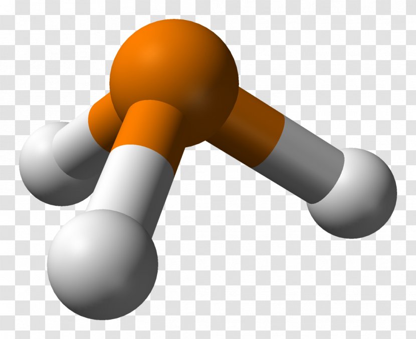Phosphine Ball-and-stick Model Ammonia Molecule Molecular - Bent Geometry Transparent PNG