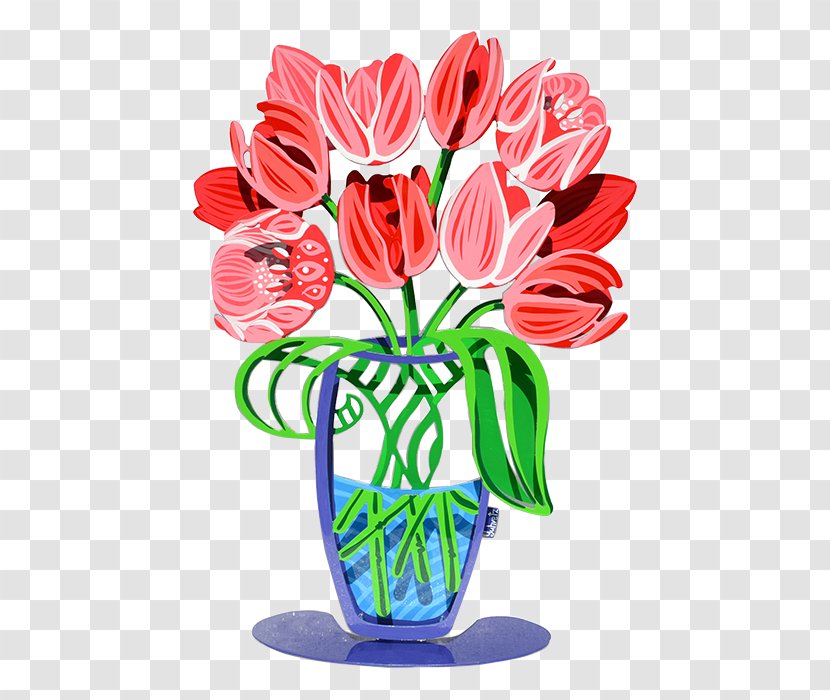 Pink Flower Cartoon - Flowerpot - Amaryllis Family Hippeastrum Transparent PNG