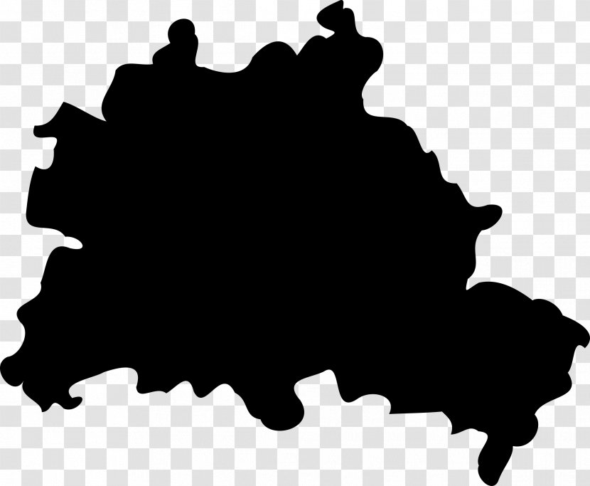 Berlin Vector Map Clip Art - Black And White - Cliparts Transparent PNG