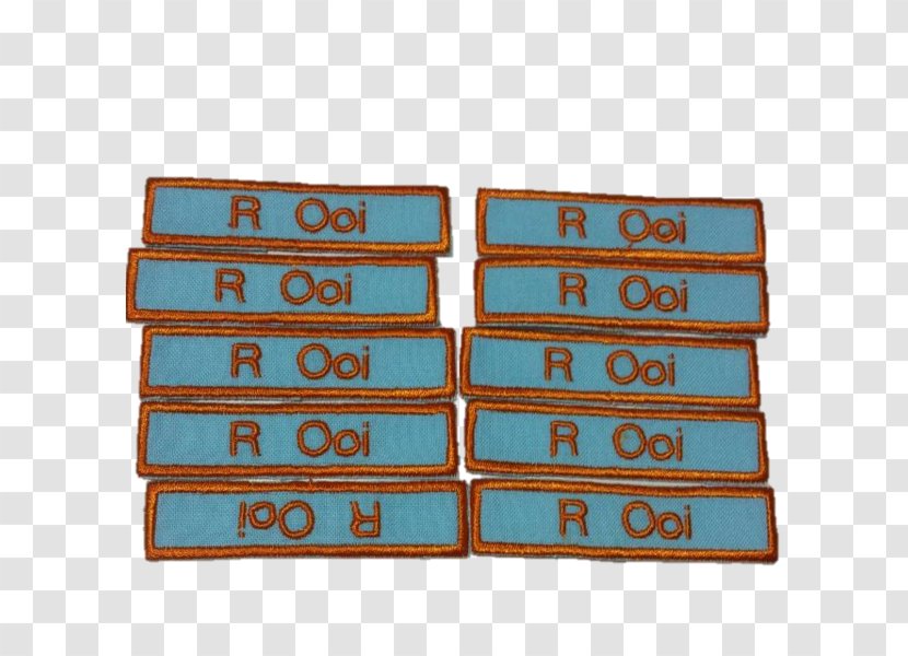 Rectangle Material Font - Turquoise - School Name Tag Transparent PNG