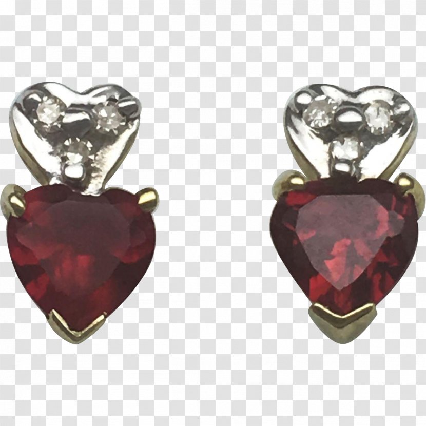Ruby Earring Colored Gold Body Jewellery Transparent PNG