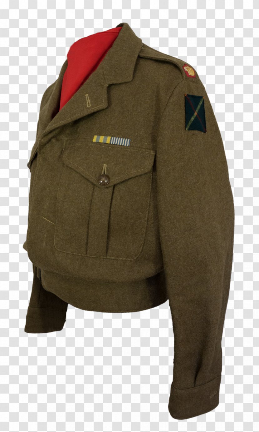 Jacket Khaki Military Uniform Outerwear Transparent PNG