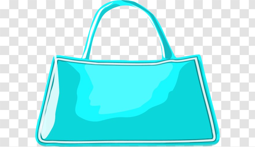 Handbag Diaper Bags Clip Art - Azure - Bag Transparent PNG