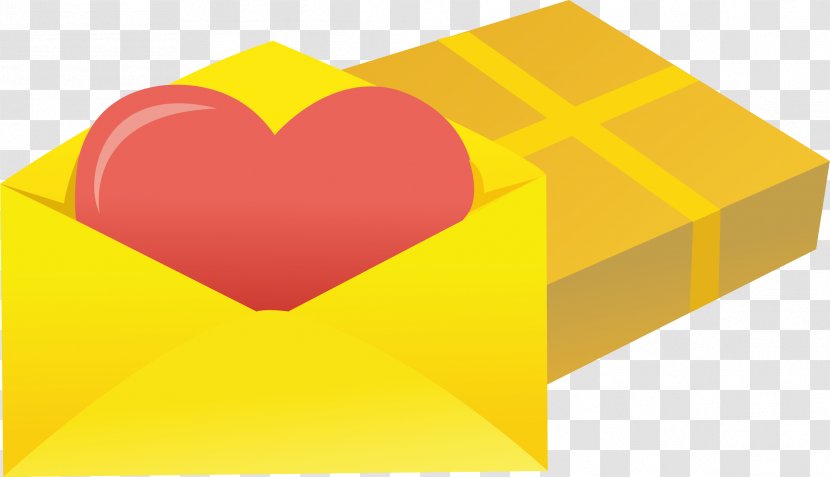Yellow Heart Angle - Stationery Vector Material Transparent PNG