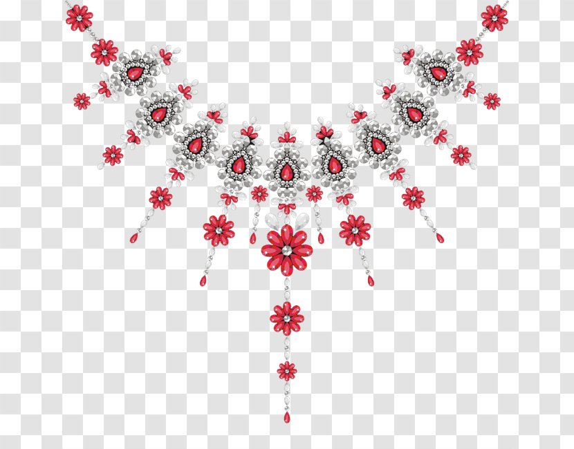 Earring Necklace Diamond Jewellery - Bitxi - Flower Jewelry Transparent PNG