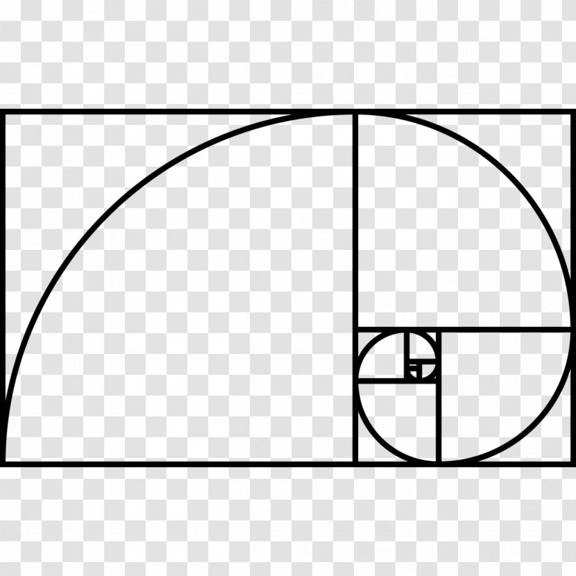 Golden Ratio Drawing Spiral - Symmetry - Arch Transparent PNG