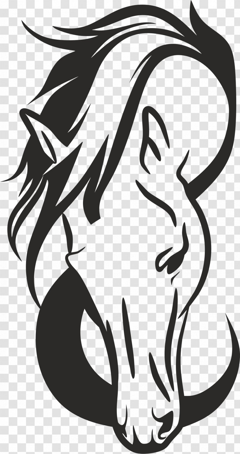 Arabian Horse Stallion Silhouette Clip Art - Line - File Vector Transparent PNG