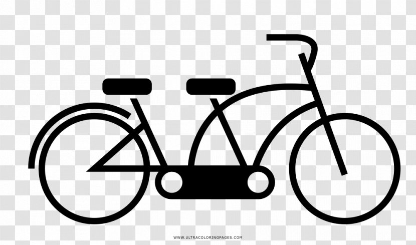 Bicycle Cycling Vector Graphics Mountain Bike BMX - Blackandwhite - Clip Art Tandem Transparent PNG