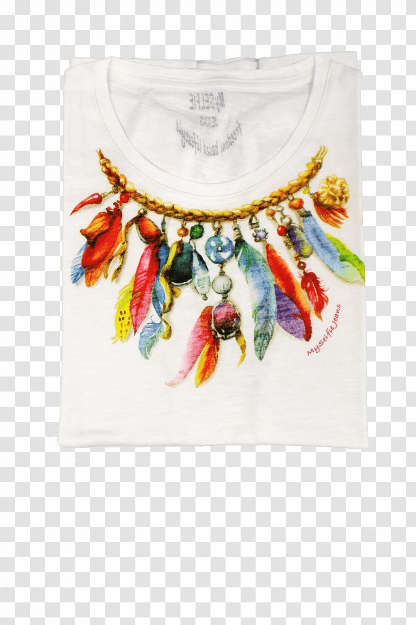 Boho-chic Watercolor Painting Necklace Feather - Handbag - Folded Jeans Transparent PNG