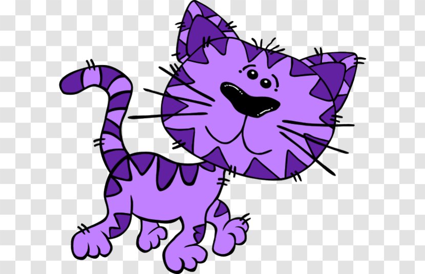 Le Chat Online Room LiveChat Clip Art - Kitten - Purple Cartoon Cat Transparent PNG