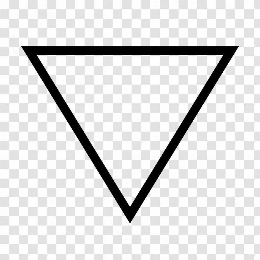 Water Alchemical Symbol Classical Element Alchemy - Inverted Triangle Transparent PNG