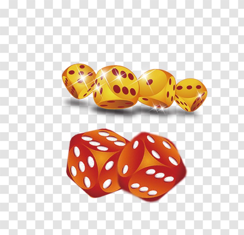 Light Dice Gold - Shadow - Golden Transparent PNG