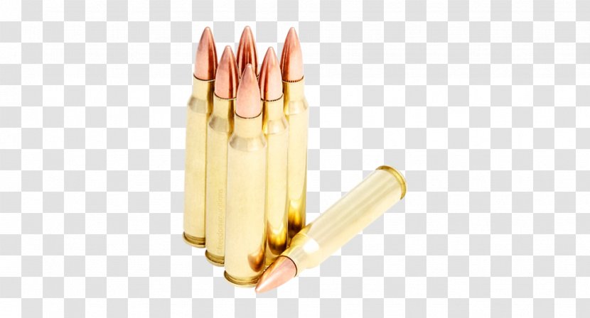 Full Metal Jacket Bullet Ammunition .308 Winchester Projectile Transparent PNG