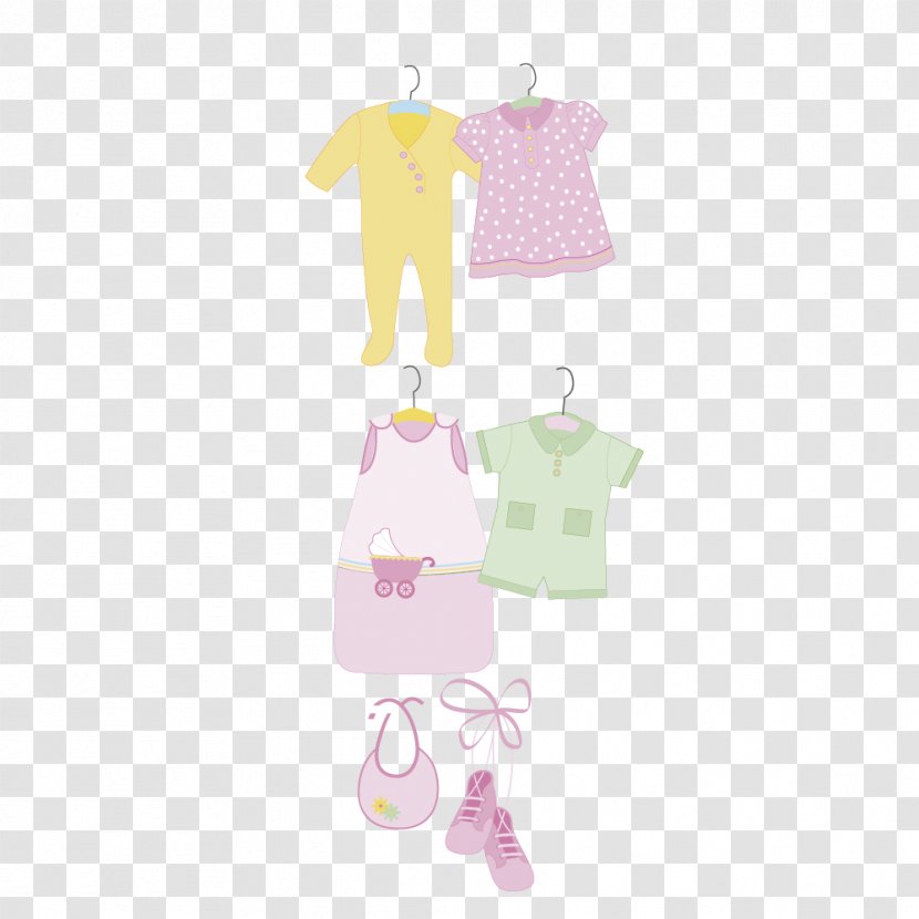 Clothing Vecteur - Pink - Baby Clothes Vector Material Transparent PNG