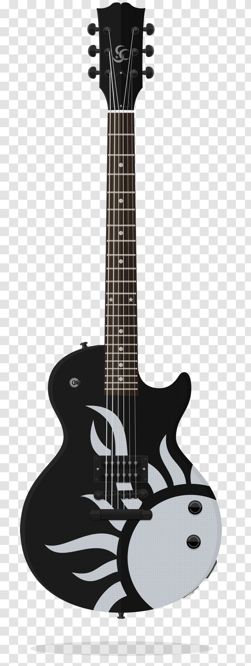 Acoustic Guitar Electric Gibson Les Paul Custom ESP Kirk Hammett - Silhouette Transparent PNG