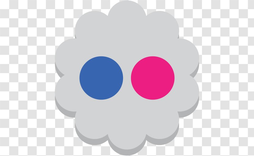 Social Media Flower - Purple - Round Transparent PNG
