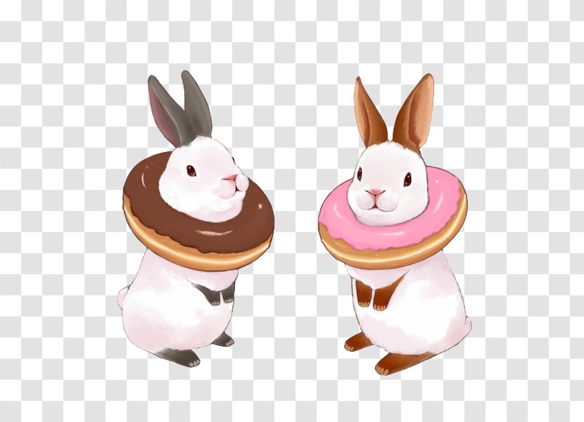 Angora Rabbit Rex Lionhead Donuts - Leporids Transparent PNG