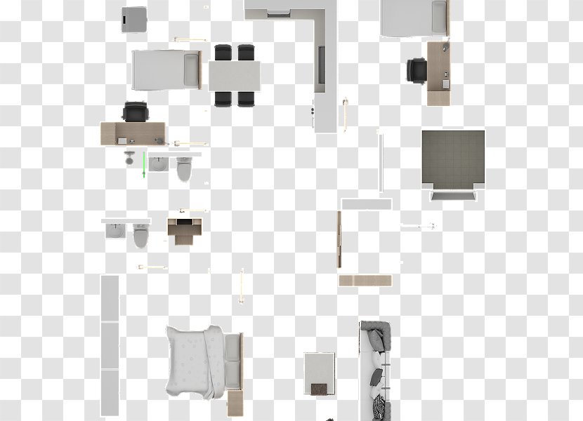 Furniture House Floor Plan Interior Design Services - Psd Source File Transparent PNG