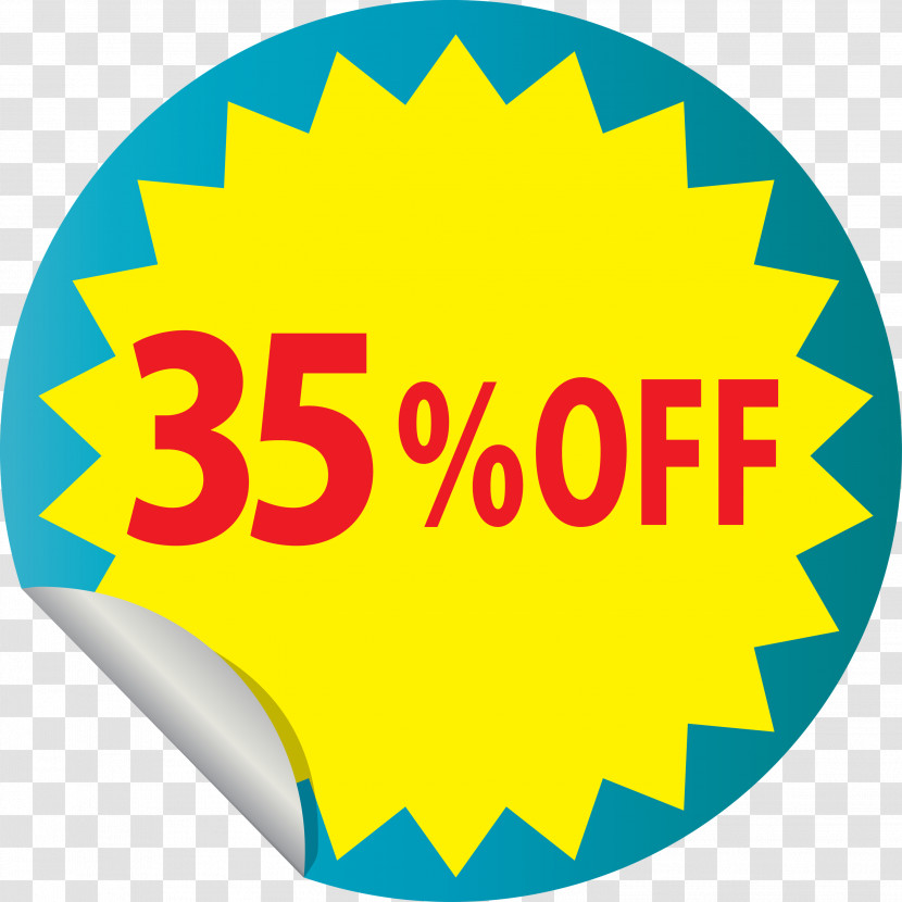 Discount Tag With 35% Off Discount Tag Discount Label Transparent PNG