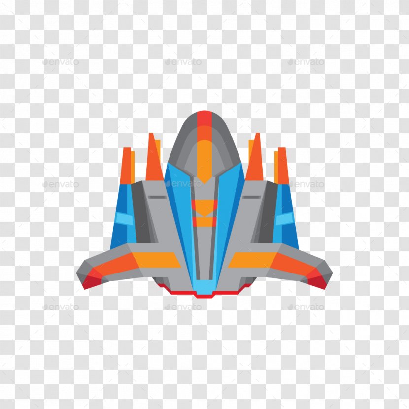 Sprite Spacecraft Pixel Art - Flat Design - Spaceship Transparent PNG