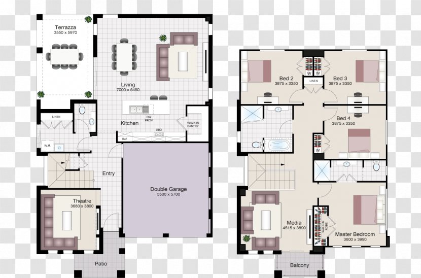 Floor Plan House Storey - Twenty-four Integrity Transparent PNG
