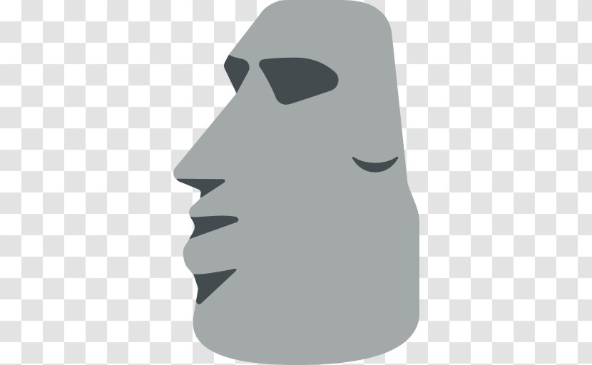Moai Emoji Text Messaging Sticker Statue - Nose Transparent PNG