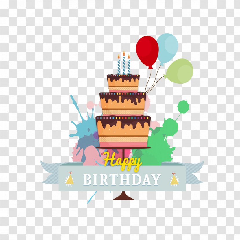 Birthday Cake Wedding Greeting Card - Logo - Cartoon Transparent PNG