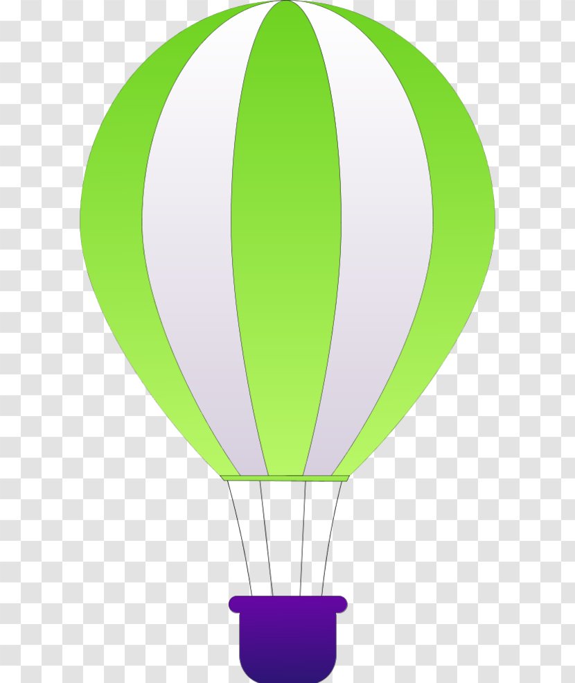 Hot Air Balloon Free Content Clip Art - Green - Outline Transparent PNG