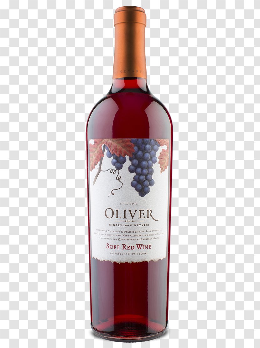 Oliver Winery Red Wine Dessert Rosé - Glass Bottle Transparent PNG