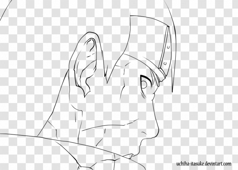 Ear Line Art Drawing Finger Sketch - Cartoon Transparent PNG