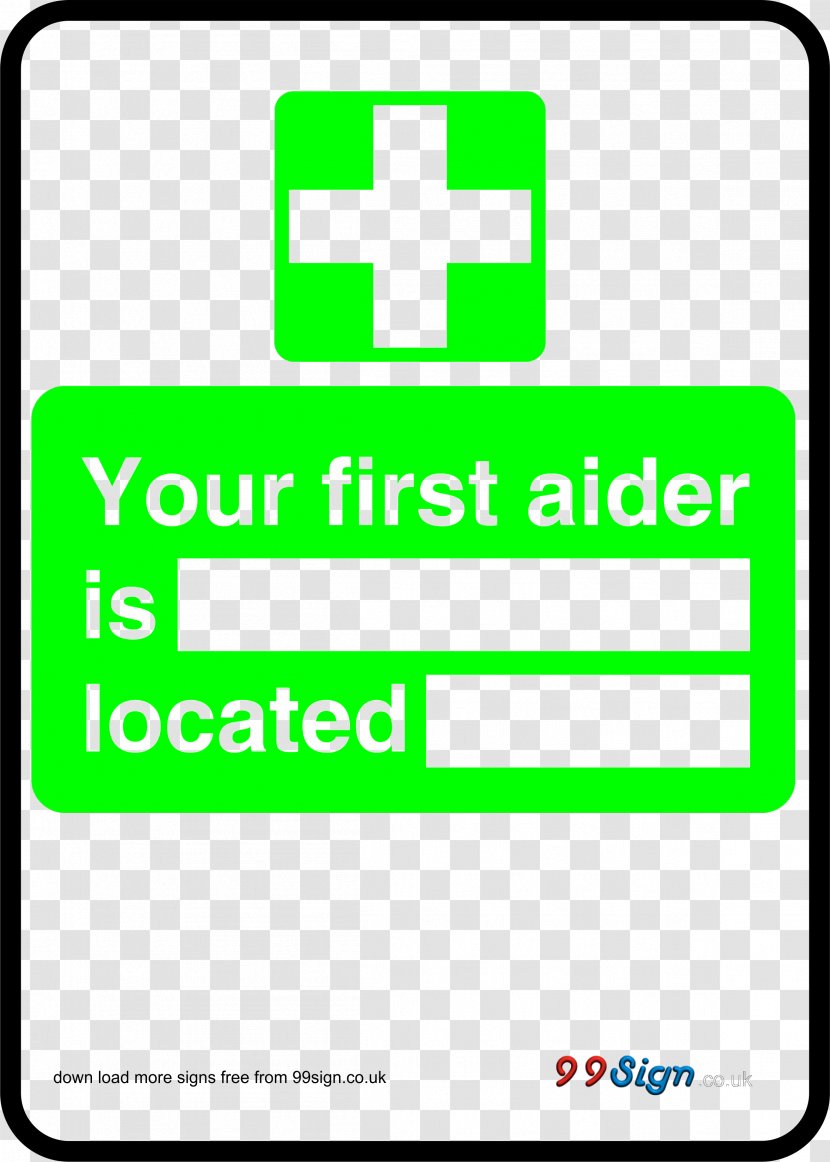 First Aid Supplies Kits Signage Safety - Aider Transparent PNG