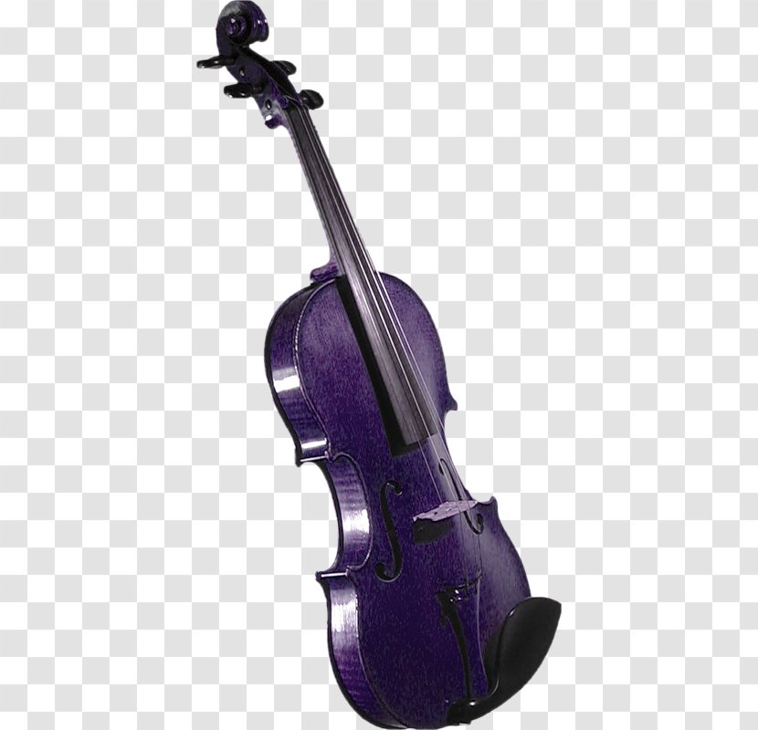 Violin Musical Instrument - Silhouette - Purple Transparent PNG