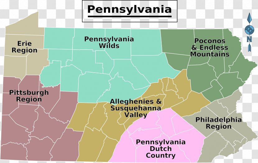 Regions Of Pennsylvania Phoenixville Pocono Mountains Map - Location Transparent PNG