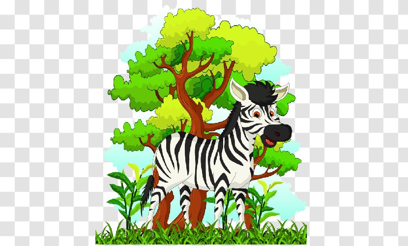 Royalty-free Cartoon Clip Art - Horse Like Mammal - Zebra Transparent PNG