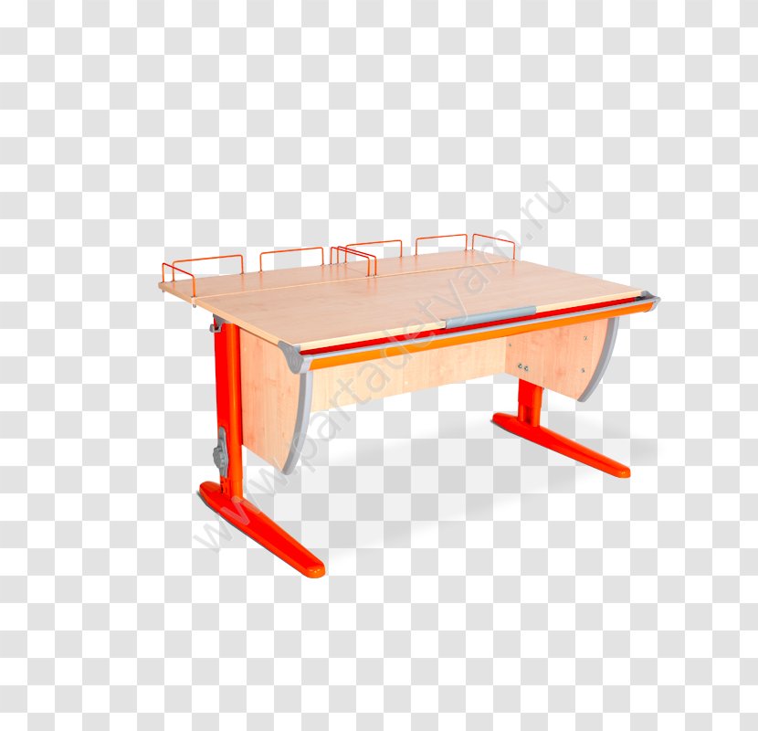 Table Carteira Escolar Computer Desk Bunk Bed - Orange Transparent PNG