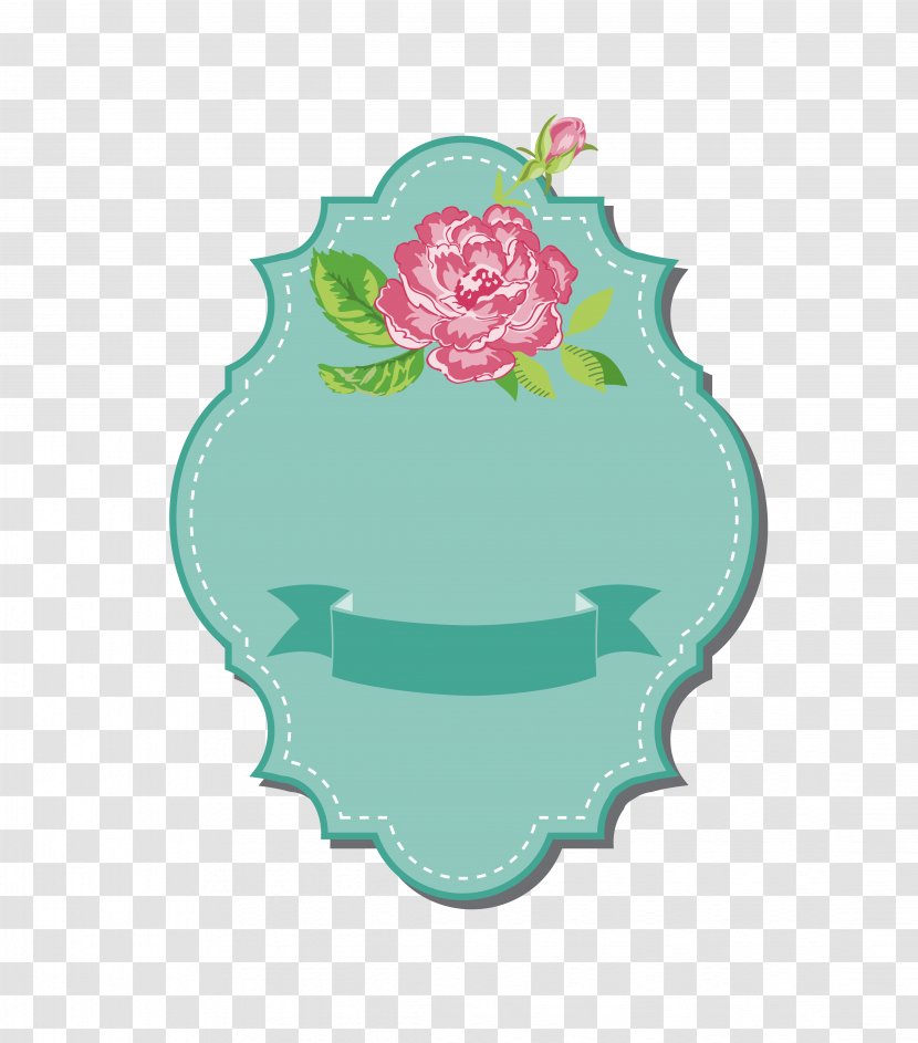 Wedding Computer File - Floral Design - Label Transparent PNG