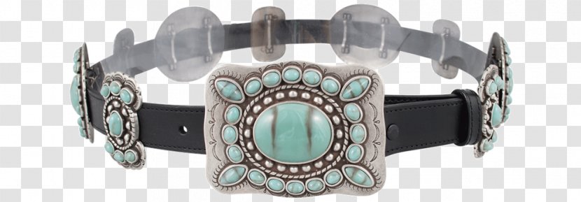 Turquoise Belt Buckle Jewellery Strap - Imitation Gemstones Rhinestones - Free Enlarge Transparent PNG