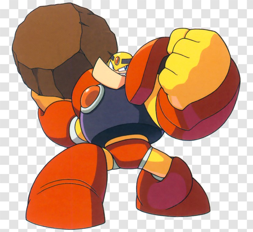 Mega Man 7 & Bass Man: The Power Battle Powered Up - Gutsmanexe - Magnet Toys Transparent PNG