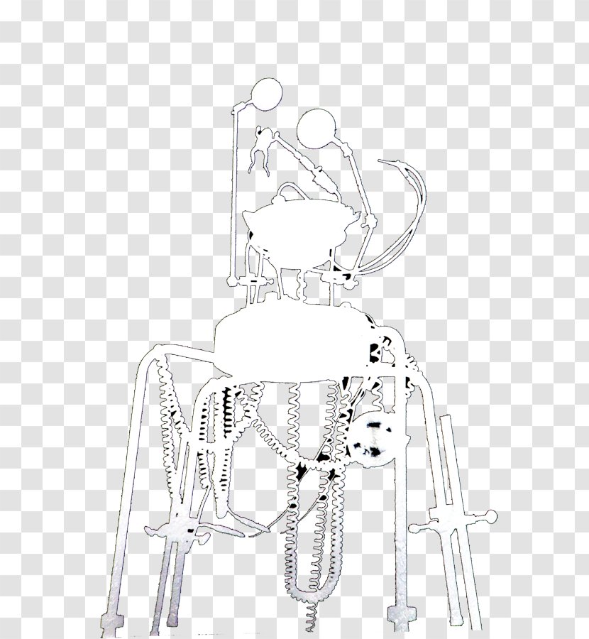 Chair Line Angle Sketch - Black And White Transparent PNG