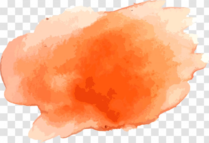 Watercolor Painting Graffiti - Orange - Background Transparent PNG