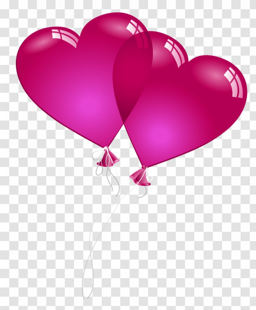 Valentine's Day Heart Clip Art - Flower - Valentine Baloons PNG Clipart Picture Transparent PNG
