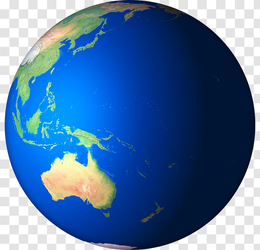 Earth Oceania - World - 3D-Earth-Render-05 Transparent PNG