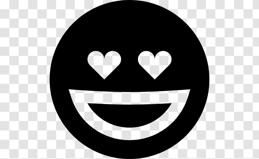 Smiley Heart Emoticon Emoji Clip Art - Flower - Smile Black Transparent PNG