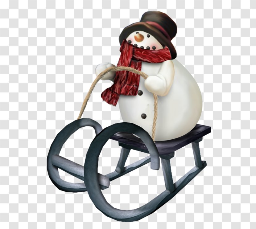 Snowman Skiing Sled - Yeti Transparent PNG