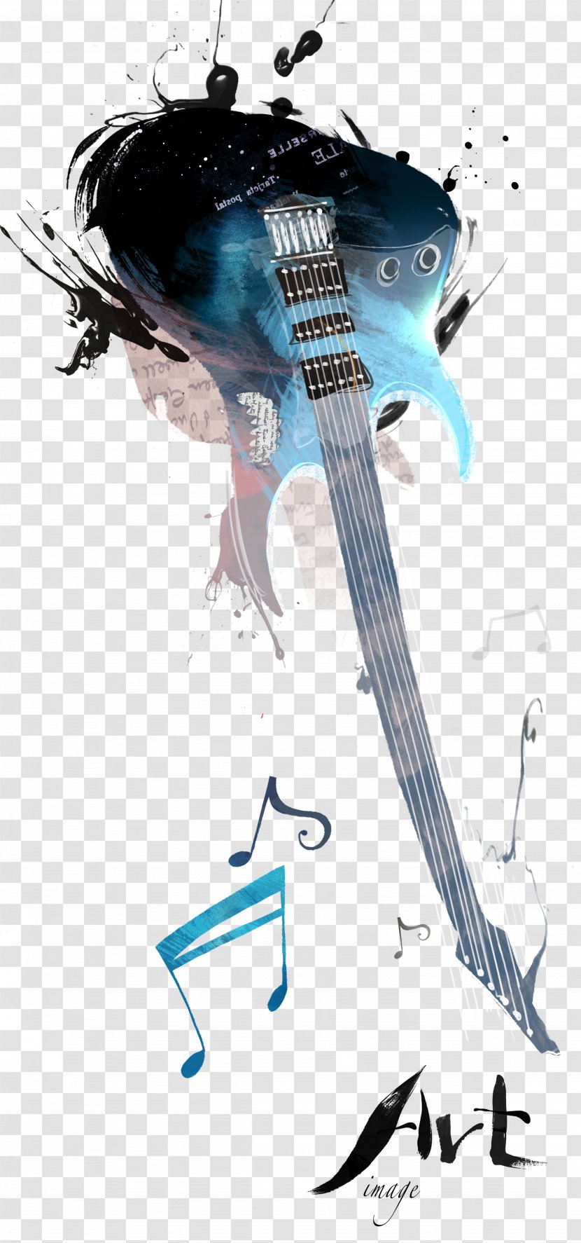 Electric Guitar Musical Instrument - Heart - Abstract Ideas Transparent PNG