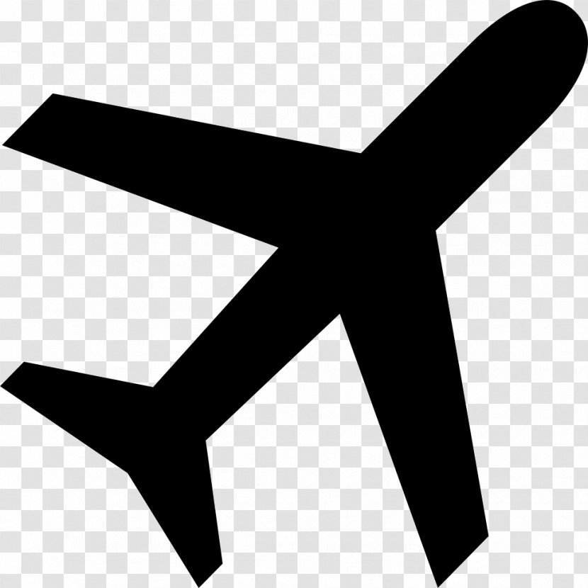 Symbol Airplane Clip Art - Ppt - Monochrome Transparent PNG