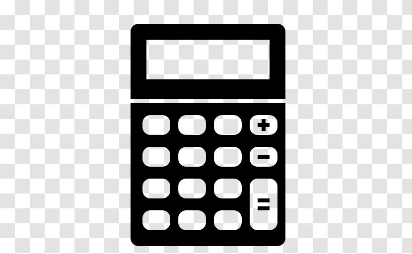 Calculator - Black - Corded Phone Transparent PNG