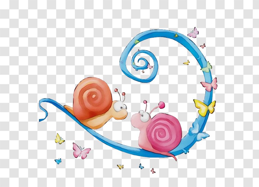 Snail Snails And Slugs Circle - Watercolor Transparent PNG